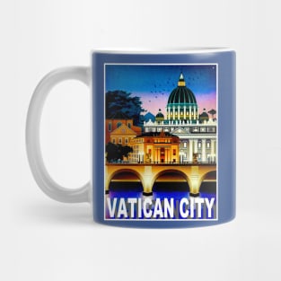 Vatican City The Holy See Travel and Tourism Vintage Poster Print Mug